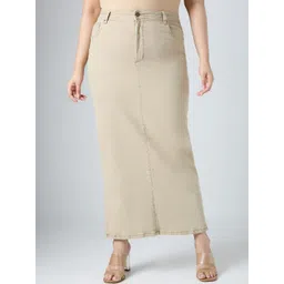 Turning Blue High-Rise Maxi Straight-Fit Skirt-picture-11