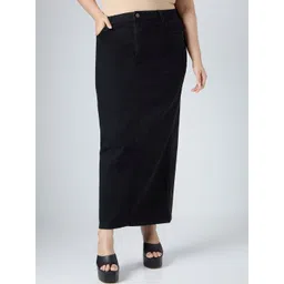 Turning Blue Maxi Straight Skirts-picture-16