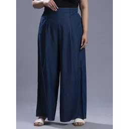 Turning Blue Women Knitted Palazzos-picture-34