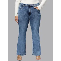 Turning Blue Women Plus Size Boot Cut ButtonFly Jeans-picture-33