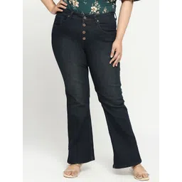 Turning Blue Women Plus Size Boot Cut ButtonFly Jeans-picture-29