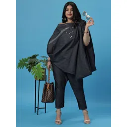 Turning Blue Women Plus Size Harrom Fit Co-ord Set-picture-14