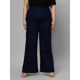 Turning Blue Women Plus Size Wide Leg Jeans-picture-30