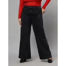 Turning Blue Women Plus Size Wide Leg Jeans-picture-38