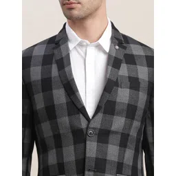 turtle Men Checkered Single Breasted Casual Blazer image 5