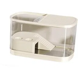 Turtle Tank with Lids Multifunction with Platform for Leopard Gecko Scorpion Beige Large-image-46