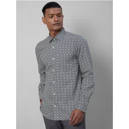 Turtle Abstract Printed Standard Slim Fit Cotton Opaque Formal Shirt-picture-26