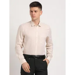 Turtle Beige Pure Slim Fit Shirt-image-17