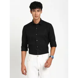 Turtle Black Cotton Slim Fit Printed Shirt-picture-24