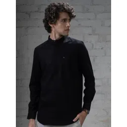 Turtle Black Cotton Slim Fit Shirt-picture-11