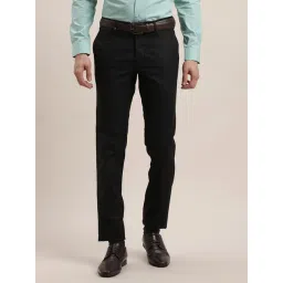 Turtle Black Cotton Slim Fit Trousers-picture-44