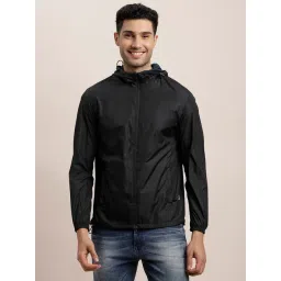 Turtle Blue & Black Relaxed Fit Reversible Jacket-picture-19