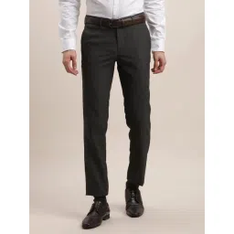 Turtle Charcoal Grey Ultra Slim Fit Trousers-picture-41
