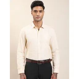 Turtle Checked Spread Collar Standard Cotton Slim Fit Formal Shirt-picture-27