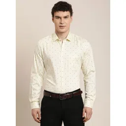 Turtle Classic Conversational Printed Spread Collar Slim Fit Formal Shirt-image-42