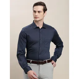 Turtle Classic Micro Ditsy Self Design Pure Cotton Regular Fit Formal Shirt-picture-22