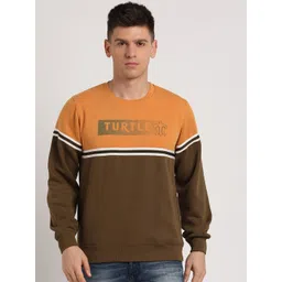 Turtle Colourblocked Round Neck Long Sleeves Pullover Sweatshirt-picture-27