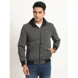 Turtle Grey & Black Relaxed Fit Reversible Jacket-picture-20