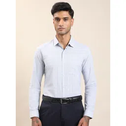 Turtle Grid Tattersall Checked Long Sleeves Formal Cotton Shirt-picture-35