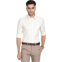 Turtle Light Beige Cotton Slim Fit Shirt-picture-31
