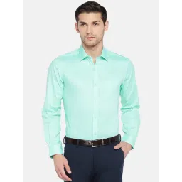 Turtle Light Green Slim Fit Cotton Shirt-picture-30