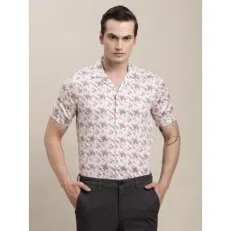 Turtle Light Pink Cotton Regular Fit Print Shirt-picture-47