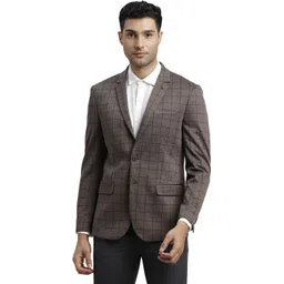 turtle Men Checkered Single Breasted Casual Blazer-picture-11