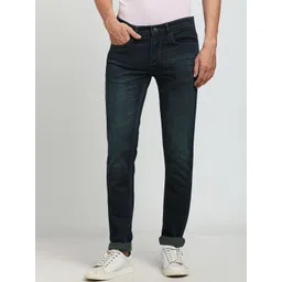 Turtle Men Cotton Narrow Tapered Fit Light Fade Stretchable Jeans-picture-15