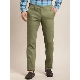 Turtle Men Cotton Relaxed Skinny Fit Chinos Trousers-picture-37