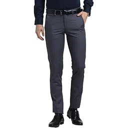 turtle Men Cotton Viscose Stretch Slim Fit Charcoal Solid Flat Front Formal Trouser || Pant || Men's Trouser-picture-18