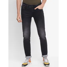 Turtle Men Grey Narrow Tapered Fit Light Fade Jeans-picture-33