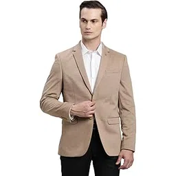 turtle Men Knitted Notch Lapel Collar Brown Single Breasted Casual Blazer-picture-38