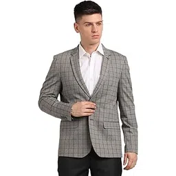 turtle Men Knitted Solid Grey Blazer-picture-50