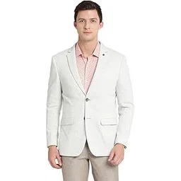 turtle Men Knitted Solid Heather Grey Blazer-picture-32