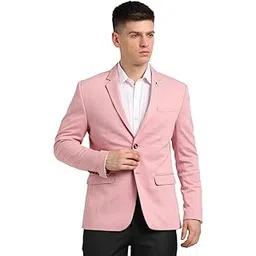turtle Men Knitted Solid Pink Blazer-picture-28
