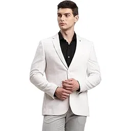 turtle Men Knitted Solid Relaxed Fit Grey Melange Blazer||Men's Blazer||Single Breasted Blazer-picture-51