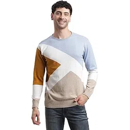 turtle Men Multi Color Knitted Solid Round Neck Pullover||Men's Sweater||Sweatshirts-picture-11