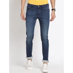 Turtle Men Narrow Tapered Fit Light Fade Stretchable Jeans-picture-39