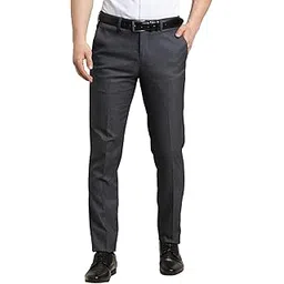 turtle Men Navy Blue Ultra Slim Fit Flat Front Polyviscose Formal Trouser||Men's Formal Trouser-picture-22