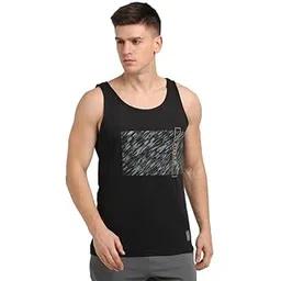 turtle Men Poly Cotton PrintedS Black Tank Top-picture-44