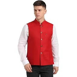 turtle Men Poly Cotton Solid Formal Nehru Jacket-picture-24