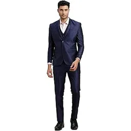 turtle Men Poly-Viscose Dobby Print Full Sleeve Three Piece Party Suit-picture-22