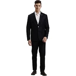 turtle Men Poly-Viscose Solid Full Sleeve Two Piece Formal Suit-picture-27