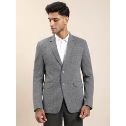 turtle Men Self Design Single Breasted Casual Blazer-picture-11