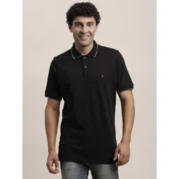 Turtle Men Solid Polo Collar Cotton Slim Fit T-shirt-picture-14