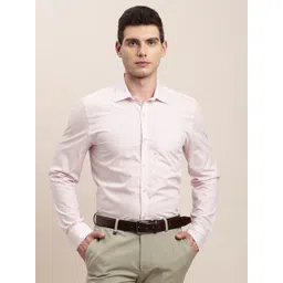 Turtle Men Standard Slim Fit Solid Spread Collar Cotton Formal Shirt-picture-21