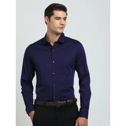 Turtle Men Standard Solid Cotton Slim Fit Formal Shirt-picture-36