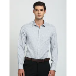 Turtle Men Standard Spread Collar Abstract Printed Cotton Slim Fit Formal Shirt-picture-18