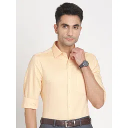 Turtle Men Standard Spread Collar Solid Cotton Slim Fit Formal Shirt-picture-11