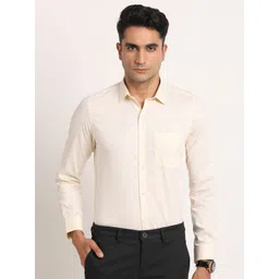 Turtle Men Standard Spread Collar Solid Cotton Slim Fit Formal Shirt-picture-16